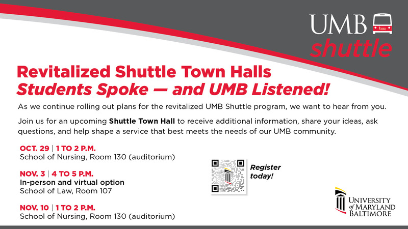 UMB Shuttle Town Hall information