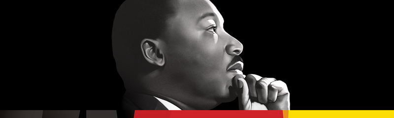 Side profile of Martin Luther King Jr's face
