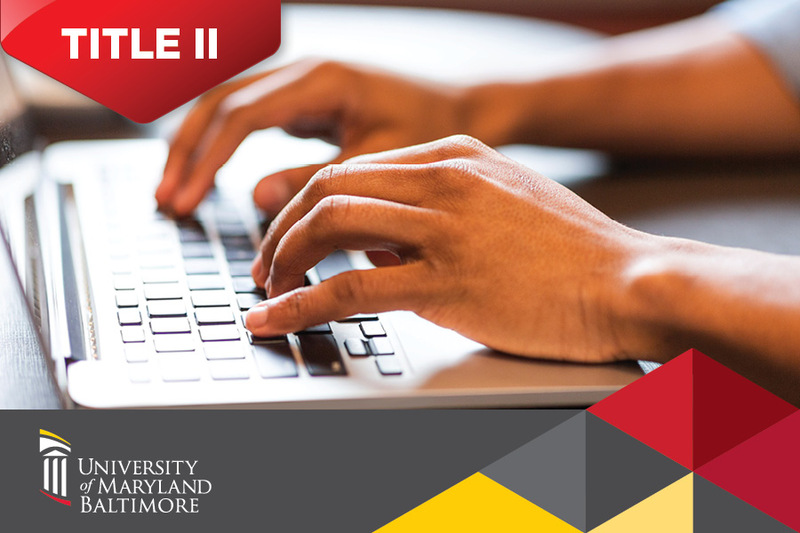 Hands typing on a keyboard with a Title II label above.