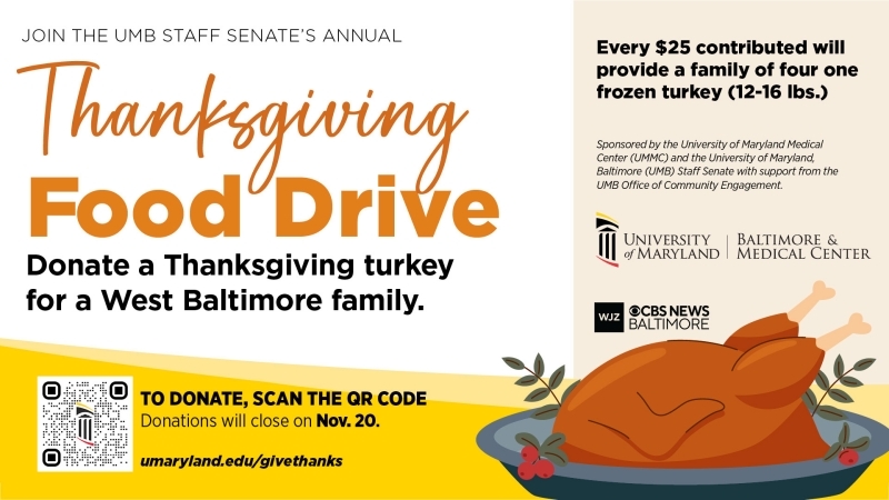 UMB Staff Senate Thanksgiving Food Drive